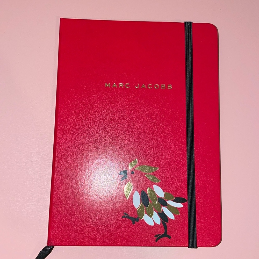 Marc Jacobs Red Notebook with Parrot Design